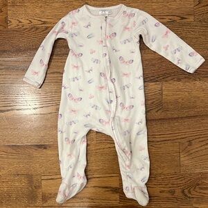 Lavender and bow onesie 9 months